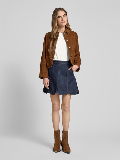 Guess T-Shirt mit Label-Stitching Modell 'LUCIA' Beige 1