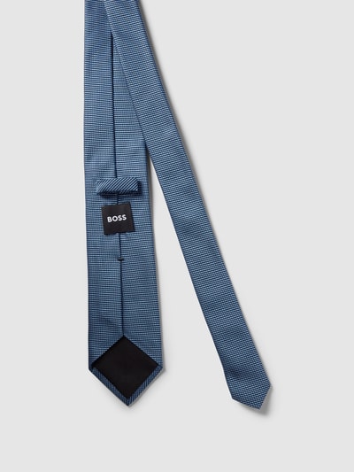 BOSS Slim Fit Zijden stropdas met all-over motief Koningsblauw - 2