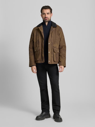 PME Legend Gebreide pullover met ribboorden Marineblauw - 1