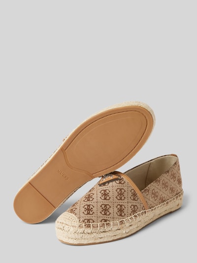 Guess Espadryle z aplikacją z logo model ‘JOLANDE’ Średniobrązowy 4