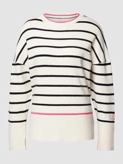 Frieda & Freddies Gebreide pullover met streepmotief Offwhite - 2