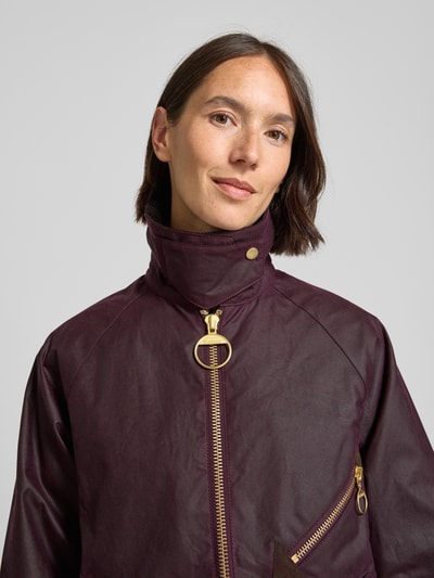 Barbour Kurtka woskowana o kroju relaxed fit z czystej bawełny model ‘ARLENE’ Bordowy 3