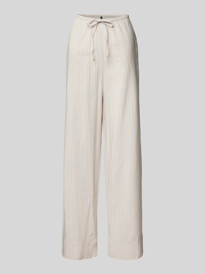 Vero Moda High waist broek met streepmotief, model 'GILI' Beige - 2