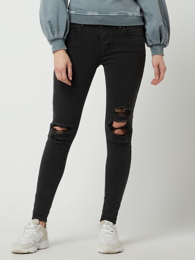 Levi's® Jeansy o kroju super skinny fit z dodatkiem streczu model ‘710’ Antracytowy 4