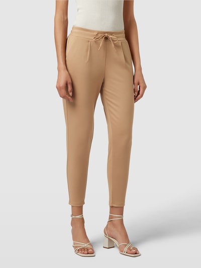 ICHI Stoffen broek met steekzakken Camel - 4