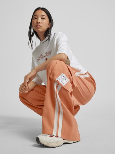 Karo Kauer Wide leg stoffen broek met cargozakken Rosé - 3