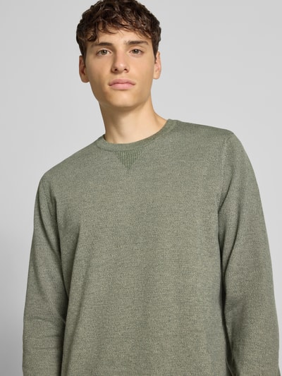 Blend Strickpullover mit Rundhalsausschnitt Modell 'Bruton' Dunkelgruen 3