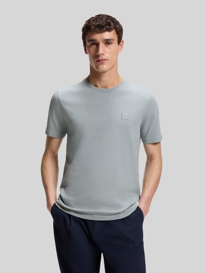 BOSS Orange Regular fit T-shirt van puur katoen model 'TALES' IJsblauw - 4