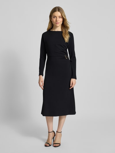 s.Oliver BLACK LABEL Tailliertes Freizeitkleid mit Brosche Black 4