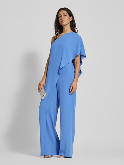 Lauren Ralph Lauren Jumpsuit met one shoulder-bandjes, model 'APRIL' Blauw - 1