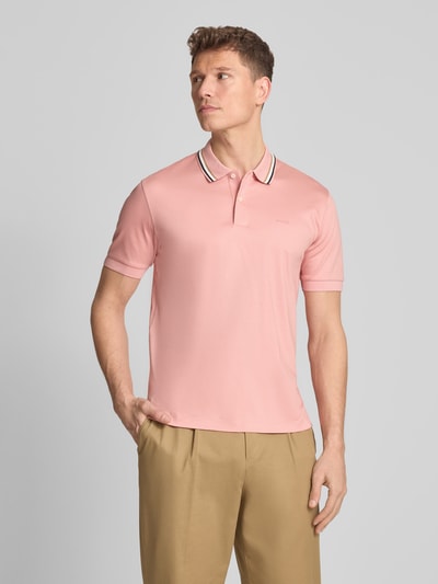 BOSS Slim Fit Poloshirt aus reiner Baumwolle Modell 'PENROSE' Hellrosa 4