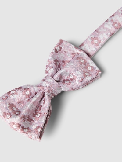 Prince Bowtie Fliege und Einstecktuch im Set mit Allover-Muster Pink 3