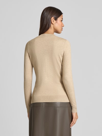 Christian Berg Woman Strickpullover aus Viskose-Mix mit Rundhalsausschnitt Sand Melange 5