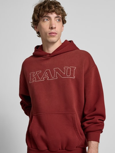KARL KANI Regular Fit Hoodie mit Logo-Stitching Modell 'Retro' Rot 3