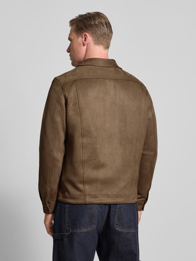 MCNEAL Regular fit overhemdjack met borstzakken Middenbruin - 5