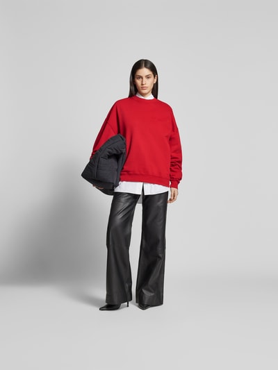 Anine Bing Oversized Sweatshirt aus Baumwolle Rot 1