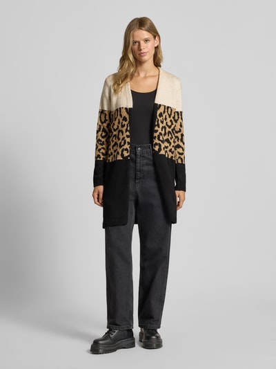 Only Regular Fit Cardigan mit Animal Print Modell 'JADE' Sand 1