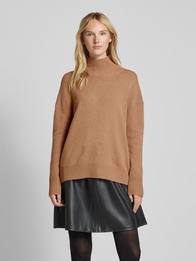 (The Mercer) N.Y. Gebreide pullover van kasjmier met opstaande kraag Camel gemêleerd - 4