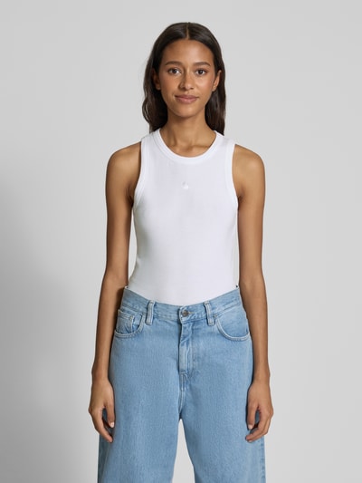 Carhartt Work In Progress Tanktop met ribboorden, model 'Philips' Wit - 4