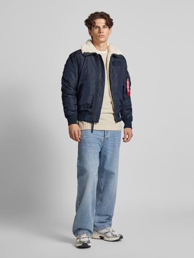 Alpha Industries Bomberjack met opstaande kraag Marineblauw - 1