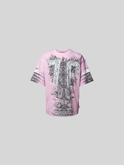 Diesel T-Shirt mit geripptem Rundhalsausschnitt Weiss 2
