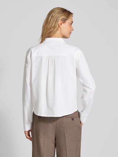 Lanius Regular Fit Bluse mit Umlegekragen Weiss 5