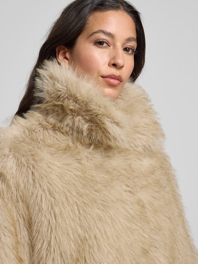 Liu Jo White Regular Fit Jacke aus Kunstfell Hellgrau 3