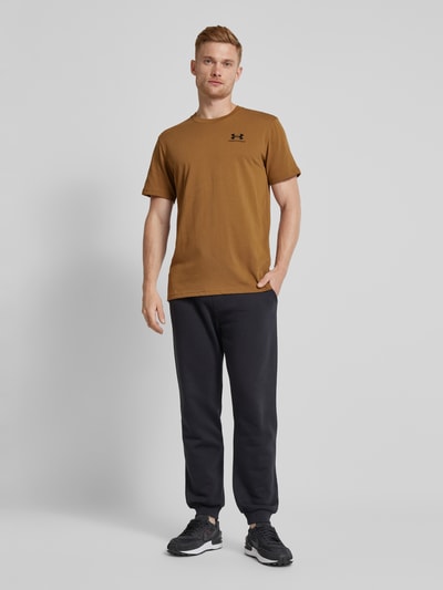 Under Armour T-Shirt mit Label-Stitching Cognac 1