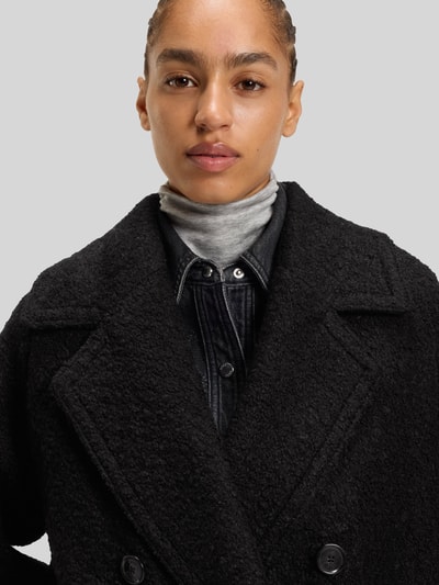 BOSS Orange Płaszcz caban o pudełkowym kroju z dodatkiem wełny model ‘CABANI’ Czarny 3