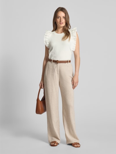 ICHI Top mit Volants Modell 'PAITYN' Offwhite 1