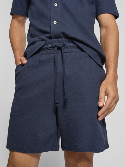 Gant Relaxed Fit Sweatshorts aus reiner Baumwolle mit Tunnelzug Dunkelblau 3