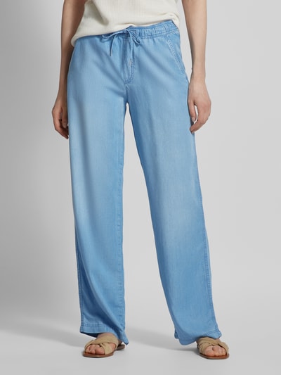 Brax Spodnie materiałowe o rozkloszowanym kroju z wpuszczanymi kieszeniami model ‘Style. Maine’ Jasnoniebieski 4
