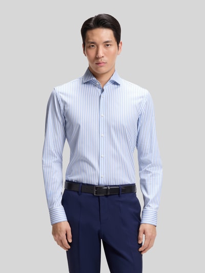 BOSS Slim Fit Businesshemd aus Baumwoll-Mix Modell 'HANK-SP' Blau 4