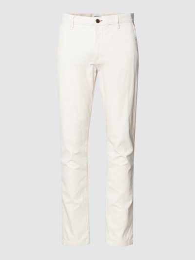 Jack & Jones Slim fit broek met structuurmotief, model 'MARCO' Wit - 2