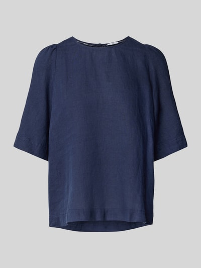 Seidensticker Regular Fit Leinenblusenshirt mit 1/2-Arm Marine 2