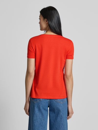 Tom Tailor Denim Regular Fit T-Shirt aus reiner Baumwolle Rot 5