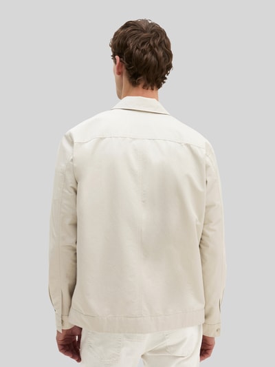 Marc O'Polo Regular Fit Hemdjacke aus Baumwoll-Leinen-Mix Offwhite 5