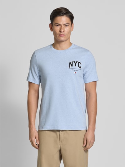 Tommy Hilfiger Regular Fit T-Shirt aus reiner Baumwolle Hellblau 4