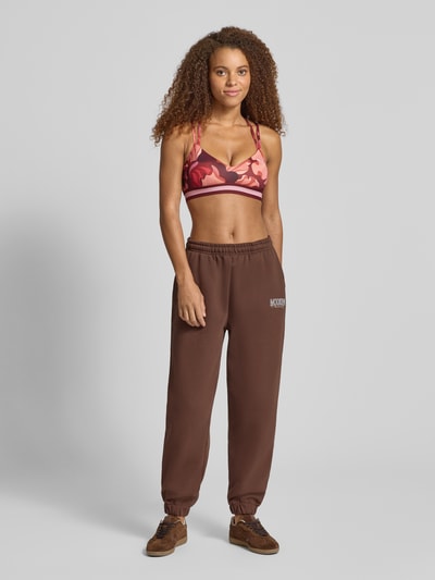 PUMA Biustonosz sportowy z nadrukiem z logo Bordowy 1