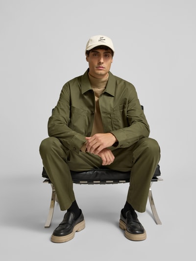 MAISON KITSUNE Basecap mit Label-Stitching Sand 1