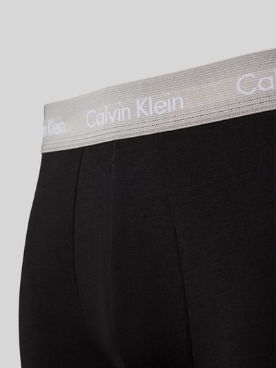 Calvin Klein Underwear Trunks aus Viskose mit Label-Bund im 3er-Pack Black 2