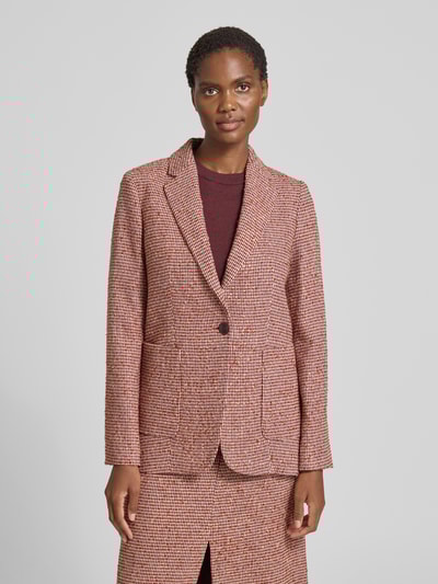 Rich & Royal Regular Fit Blazer mit Reverskragen Bordeaux 4