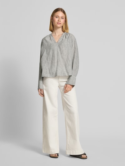 Tommy Hilfiger Relaxed Fit Bluse aus reinem Leinen Marine 1