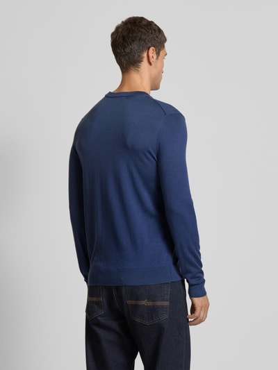 SELECTED HOMME Strickpullover mit gerippten Abschlüssen Modell 'TRAY' Blau 5