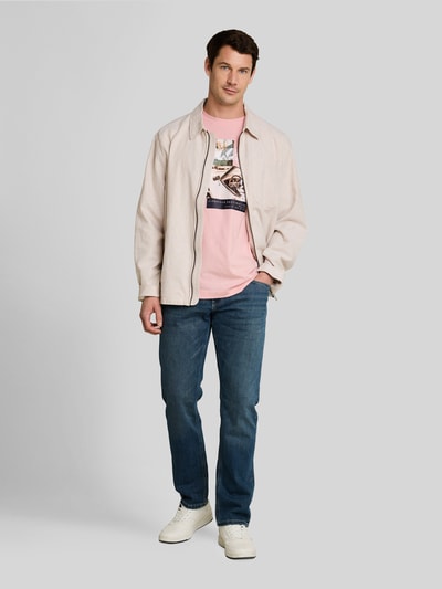 Tom Tailor Regular Fit T-Shirt aus reiner Baumwolle Pink 1