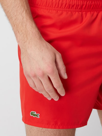 Lacoste Spodenki kąpielowe z logo  Czerwony 5