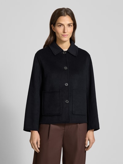 Marc O'Polo Regular fit wollen jack met opgestikte zakken Marineblauw - 4