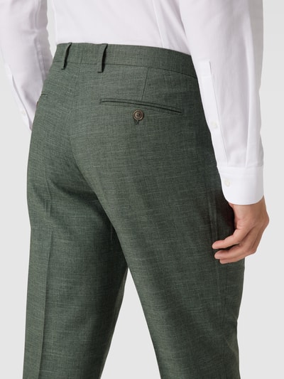 Christian Berg Men Regular fit pantalon met achterzakken Donkergroen - 3