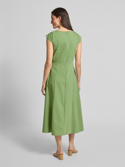 More & More Midikleid mit Kappärmeln und Rundhalsausschnitt Gruen 5