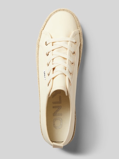 Only Sneakers in gevlochten look, model 'IDA' Beige - 3